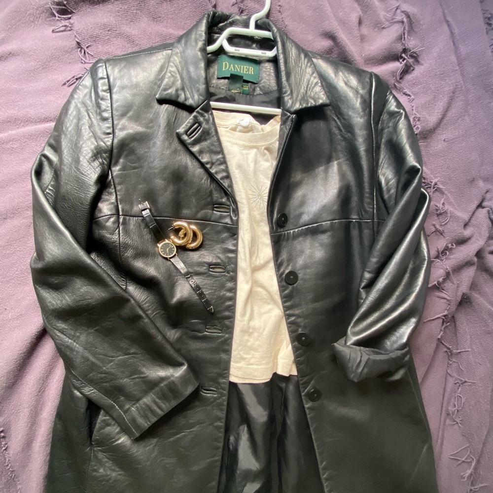 DANIER Women’s Leather Jacket Long